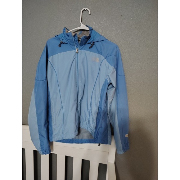 North Face Light Blue Full Zip Hooded Hydrenalite Jacket Women's Medium - Picture 1 of 6